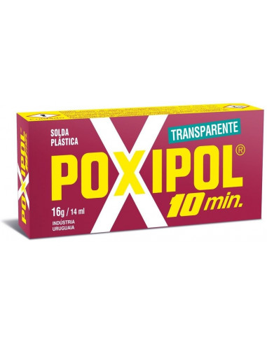 POXIPOL 10 min Mediano Transparente/metal gris  70 ml