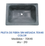 RUCO 210 PILETA LAVADEO FIBRA VIDRIO 70 X 46 GRIS