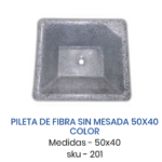 RUCO 201 PILETA LAVADERO FIBRA VIDRIO 50 X 40 GRIS