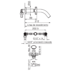 FV TRIADES LAVATORIO PARED EMB - 0203/C3-CR - Imagen 2
