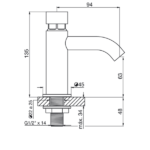 FV ECOPRESSMATIC CANILLA AUTOMATICA P/LAVATORIO - 0372.01-CR - Imagen 2