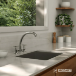 MOZART 8577 MADRID MEZCLADORA MESADA PICO CISNE C/C CROMO - Imagen 2