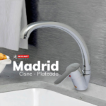 MOZART 8583 MADRID MONOCOMANDO MESADA PICO CISNE CROMO - Imagen 2