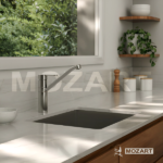 MOZART 9028 MADRID MONOCOMANDO MESADA CLASICA ALTA CROMO - Imagen 2