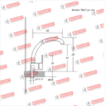 MOZART 9025 MADRID MEZCL MONOCOMANDO MESADA PICO CISNE CROMO - Imagen 3