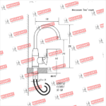 MOZART 7222 DOHA MONOCOMANDO MESADA ABS CROMO "PICO J" - Imagen 2