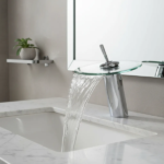 MOZART 9298 CASCADA VIDRIO MONOC. LAVATORIO REDONDA ALTA CR - Imagen 2