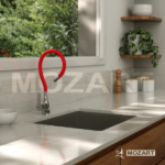 MOZART 8363 SEUL MONOCOMANDO MESADA CROMO C/PICO FLEX COLOR - Imagen 5