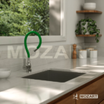 MOZART 8363 SEUL MONOCOMANDO MESADA CROMO C/PICO FLEX COLOR - Imagen 3