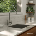 MOZART 9960 TEXAS MEZCLADORA MESADA "PICO J" C/C CROMO - Imagen 3