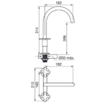 FV ALERCE CRUZ COCINA MESADA - 0428/D7-CR - Imagen 2