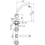 FV PAMPA MEZCL. COCINA MESADA - 0413/B6-CR - Imagen 2
