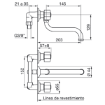 FV ARIZONA COCINA PARED EMBUTIR - 0403/B1P-CR - Imagen 2
