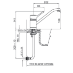 FV SWING MONOC. COCINA MESADA PICO RECTO - 0411.01/90 - Imagen 2