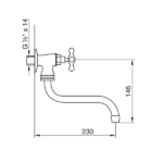 FV CANILLA COCINA PARED PICO MOVIL 1 AGUA - 0420 - Imagen 2