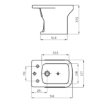 FERRUM BIDET 3 AGUJEROS LIMAY - Imagen 2