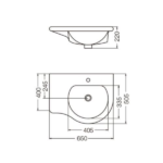 FERRUM LAVATORIO LOZA PARA VANITORY "AVIGNON" 65 CM - Imagen 4