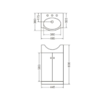 FERRUM MUEBLE VANITORY "VENECIA" 48 CM APOYO BL sin bacha - Imagen 2