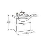 FERRUM MUEBLE VANITORY "VENECIA" 48 CM COLGAR WE sin bacha - Imagen 2