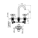 FV PETALO LAVATORIO - 0207/M3P-CR - Imagen 2