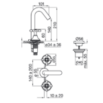 FV NEWPORT LAVATORIO - 0207/B2P-CR - Imagen 2