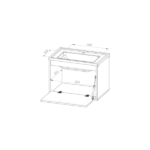 DELOS VANITORY COLGANTE 1 PUERTA ROBLE NATURAL (DZE02RKN) - Imagen 3