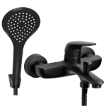 MOZART 7924 MANHATTAN MONOCOMANDO DUCHA C/TRANSF NEGRA