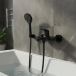 MOZART 7924 MANHATTAN MONOCOMANDO DUCHA C/TRANSF NEGRA - Imagen 2