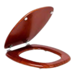 ASIENTO INODORO DERPLA MADERA NATURAL HERRAJE CROMADO