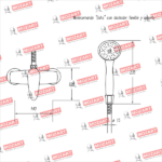 MOZART 7229 DOHA MONOCOMANDO DUCHA S/TRANSF ABS NEGRA - Imagen 2