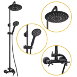 MOZART 9620 BOSTON SET DUCHA VINTAGE MEZCLADORA NEGRA