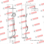 MOZART 9620 BOSTON SET DUCHA VINTAGE MEZCLADORA NEGRA - Imagen 3