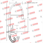 MOZART 9921 DALLAS MONOCOMANDO MESADA C/PICO FLEX CONO ROJO - Imagen 2