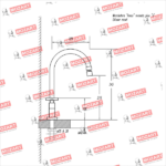 MOZART 7073 TEXAS MEZCLADORA MESADA "PICO J" C/C NEGRA - Imagen 4