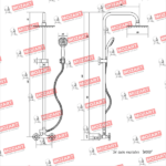 MOZART 9307 SET DUCHA CLASICA MEZCLADORA CON DUCHADOR - Imagen 3