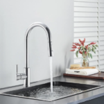 MOZART 9993 DAYTONA MONOCOMANDO MESADA CROMO C/ROCIADOR - Imagen 3