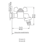 FV CANILLA PICO MANGUERA ESFERICA - 0438-13-CR - Imagen 2