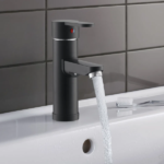 MOZART 7164 BOGOTA MONOCOMANDO LAVATORIO MEDIANO ABS NEGRA - Imagen 2