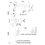 FV ARIZONA DUCHA 2 LLAVES EMB - 0109/B1P-CR - Imagen 2
