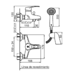 FV ARIZONA MONOC. DUCHA C/TRANSFERENCIA EXT - 0310/B1-CR - Imagen 2