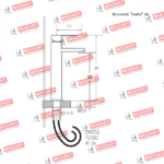 MOZART 7099 FRANKFURT MONOCOMANDO LAVATORIO ALTA NEGRA - Imagen 2