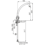 FV RADAL CANILLA MONOBLOK COCINA MESADA - 0410/C7-CR - Imagen 2