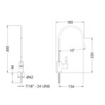 GENEBRE CANILLA COCINA MESADA 1 AGUA - Imagen 2