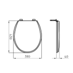 FERRUM TRAFUL ASIENTO INODORO UNIVERSAL - TDXP B - Imagen 2