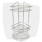 SOLDART ESQUINERO TRES ESTANTES CHICO CROMADO