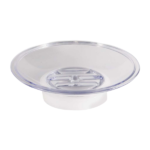 PLATO JABONERA PLASTICO CRISTAL CON ARO EVA GRANDE