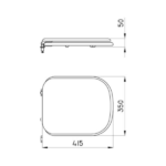 FERRUM ASIENTO ORIGINAL BARI HERRAJE CROMADO - Imagen 2