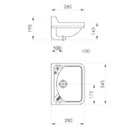 FERRUM LAVATORIO COLEGIAL 1 AG - Imagen 2