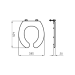 FERRUM ASIENTO PARA INODORO DISCAPACITADO ESPACIO TTE3-B - Imagen 2