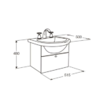 FERRUM MUEBLE VANITORY "AVIGNON" 50 CM COLGAR 1 PTA s/bacha - Imagen 2